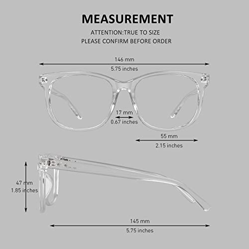 Image of GQUEEN Fake Non Prescription Glasses Clear Lens for Women Men Oversized Frame UV400 Protection, 201581