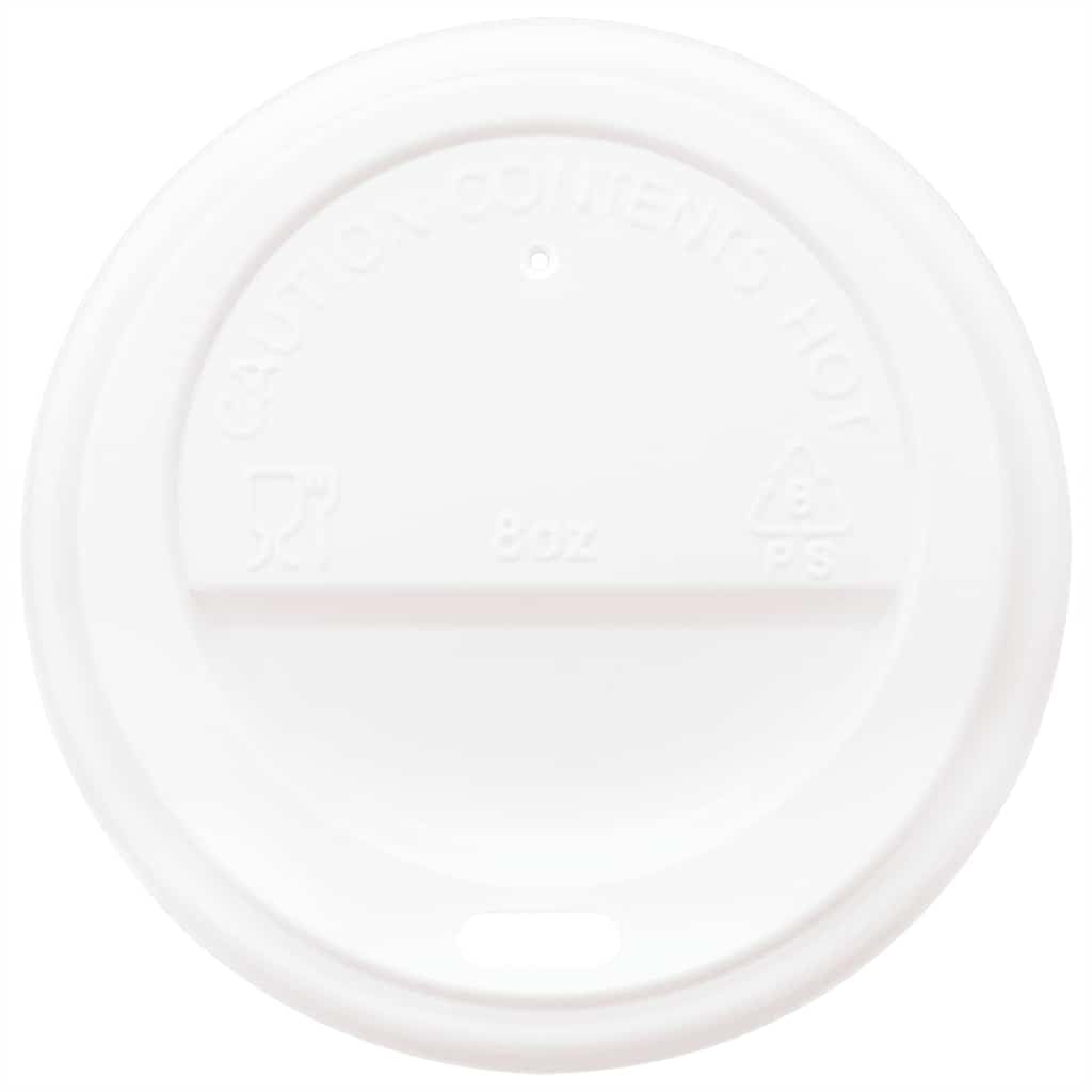 Bicchieri di carta con coperchio, 1000 pezzi, 200 ml, usa e getta, a prova di perdite, per feste, campeggio, ufficio