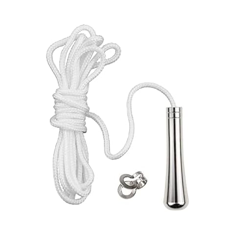 YPLonon Replacement Bathroom Pull Cord String for Ceiling Light Switch Pull Handle Connector 150CM Extension Nylon Cord for Home Ceiling Fans Light Mirror Toilet Shower Teardrop Chormed Cover