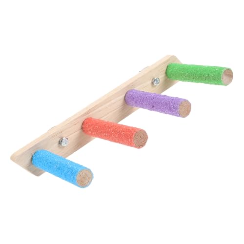 VOSAREA Wooden Bird Ladder for Parrots Durable Climbing Stand Sturdy Perch for Bird Cages for Play and Exercise