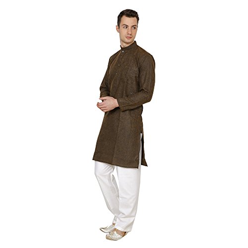 Kurta pijama para hombre en algodón transpirable ropa tradicional 4