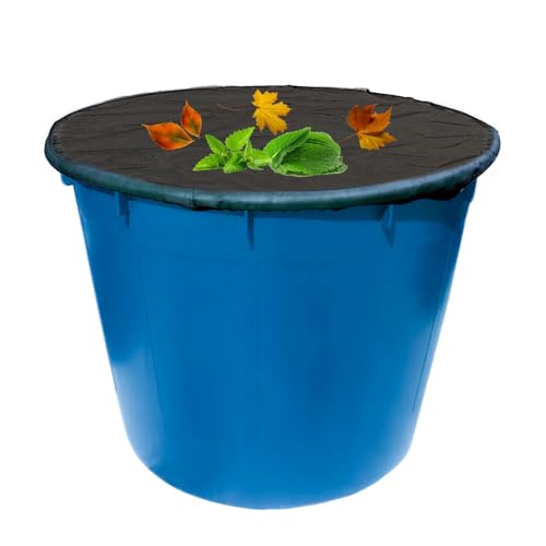 Regentonnen Netz,2 Stück Verstellbares Regentonne Abdeckung,Regentonnennetz mit Gummizug,95 cm Durchmesser Schutznetz für Regentonne,Wetterbeständiger Schutz vor Laub,Stechmücken und Insekt