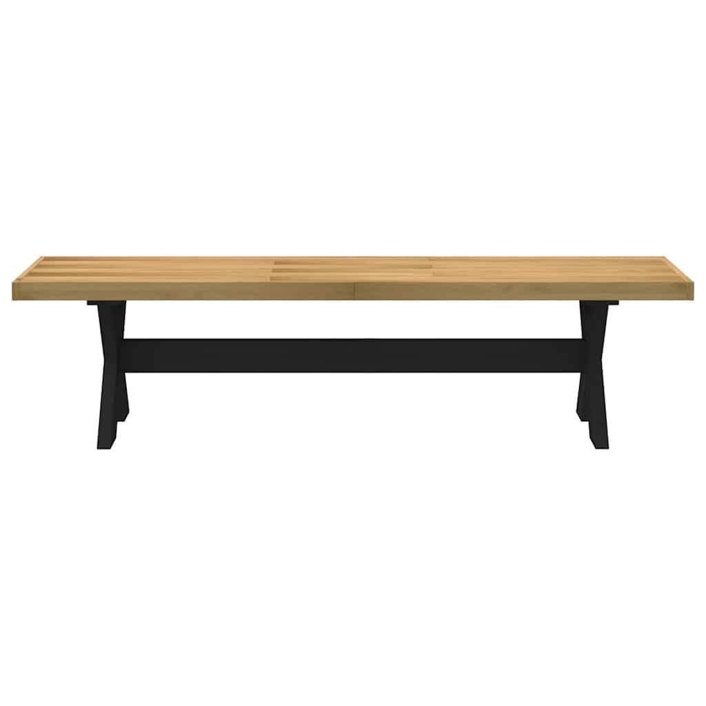Ławka do jadalni NOAIN z nogami w kształcie litery X, wykonana z litego drewna sosnowego, 180 x 40 x 45 cm, stabilna ławka do siedzenia do jadalni, kuchni, korytarza, nie zajmuje dużo miejsca