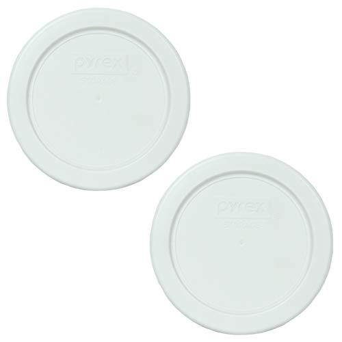 Couvercle en plastique rond blanc Pyrex 7202-PC compatible micro-ondes (x2)