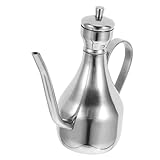 Garneck Öltopf Aus Edelstahl Olivenöl Kann Olivenöl Spender Speiseölbehälter Ölwanne Aus Edelstahl Öltopf Gießen Vorratsbehälter Für Flüssigkeiten Öl-essig-flasche Rostfreier Stahl Silber