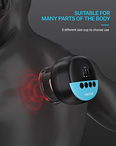 Elektrisches Schröpfmassagegerät, ONLYCARE 3 in 1 Cupper Intelligentes Schröpftherapie Massagegerät mit 3 GängeRotlichttherapie Zur Schmerzlinderung, Tragbares Schabewerkzeug für Heimbüro und Reisen - Image 6