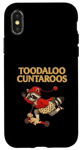 Toodaloo Cuntaroos Funny Sarcastic Retro Humor Raccoon Meme �X�}�z�P�[�X iPhone X/XS �p