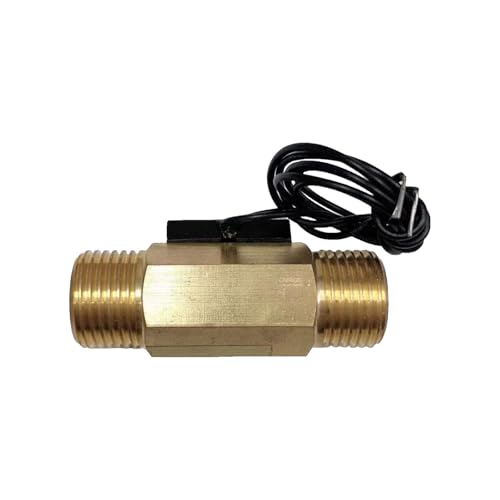 Interruptor de flujo en acero inoxidable y latón con válvula por gravedad de 1/2 pulgada