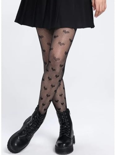 Womens Fishnet Tights in Classic and Sexy Patterned Lace Stockings - Best Fishnet Stockings Patterned Tights for Girls, Womens Goth to Elevate Your Look (Heart)3