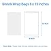 Heat Shrink Wrap Bags 100Pcs 6x10 Inches Professional Grade POF Heat Shrink Wrap is Used to Store Wrap Embellished, Gift Baskets, Shoes, Jars, Industrial Grade PVC Shrink Wrap Bags Transparent