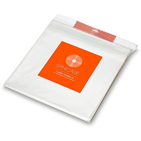 50x 12 Inch DOUBLE LP Resealable Clear Outer Vinyl Record Sleeves | CLARITY Blake Covers Fit Single Double Albums & LPs Cover