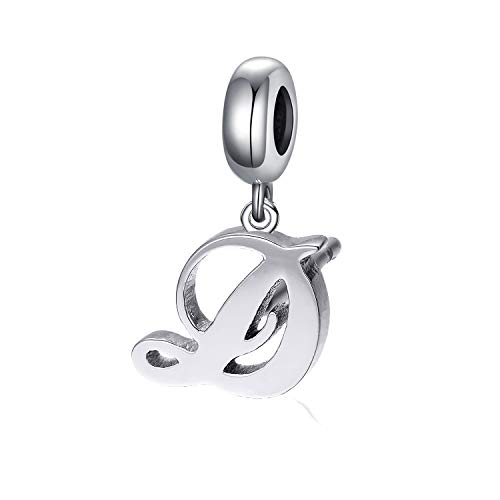 Lonago Persoanlized Name Charm For Charm Bracelet, Custom Name Initial Letter Number Nameplate Bead Charm For Bracelet Gift For Women #TOP1