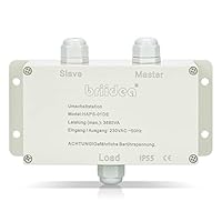 Umschaltstation für Netzvorrangschaltung, briidea Netzvorrangschaltung Wohnmobil 16A 230V, Umschaltstation 16A für Camping Landstrom Wechselrichter, für KFZ, Boot, Caravan, Outdoor, Solar