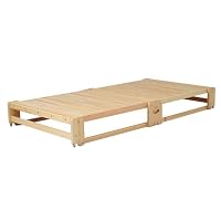 Amazon｜すのこベッド キャスター付き 木製ベッド 2way ディベッド