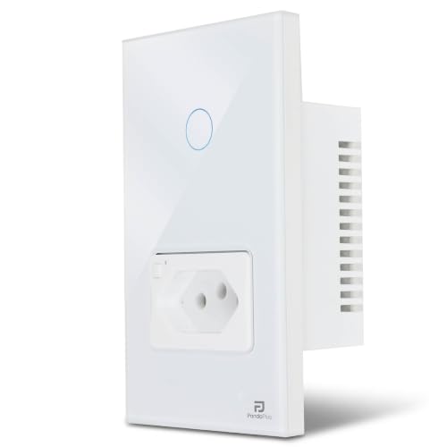 Interruptor Inteligente Wifi 1 e 2 Botões Touch 1 Tomada 16A Bivo...