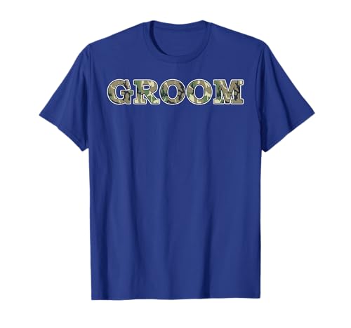 Groom Country Wedding Bachelor Party Camouflage T-Shirt