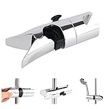 【Hochwertiges Material】Duschbrause Halterung Hergestellt aus ABS-Material. Die verchromte Beschichtung widersteht alltäglichen Kratzern und Korrosion und sorgt für Langlebigkeit und Zuverlässigkeit. Genießen Sie eine hochwertige Konstruktion Duschkopfhalter Für Gleitstange Verstellbar die dem täglichen Gebrauch standhält