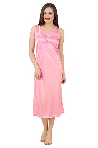 Image of Fasense Women's Satin Maxi Casual Regular Nightgown