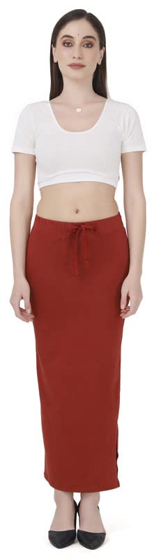 Image of Lycra Blend Cotton Saree Shapewear Petticoat for Women and Girls, Skirts Shapewear Dress for Saree