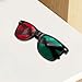 Convergence Disorder Eye Training Device, Stereotraining Card - Red/Green Fixed Tranaglyph Vision Therapy Vision Correction