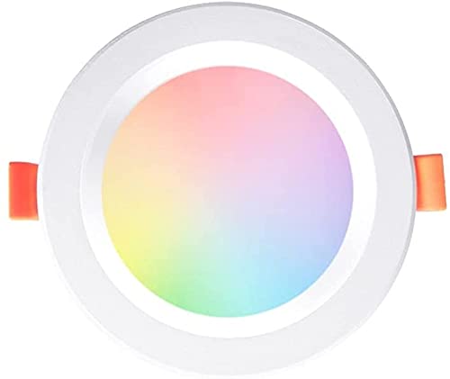 Popertr 7W/9W Dimmable LED Ceiling Lights, Home Commercial WiFi Smart LED 4.52/5.7 Inch Round High-Brightness Recessed Ceiling Spotlights, Downlight APP Remote Control Recessed Light Fixtures