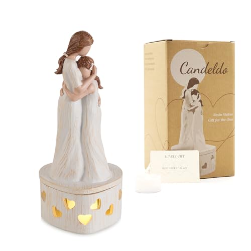 Candeldo Mutter-Tochter Teelichthalter mit Figuren