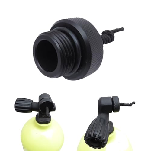 HYBEW Scubas Diving DIN Tanks Valves Threaded Cover Regulator Dust Plug Cap Protector Cover End Cap Tanks Valves Cover with Cord
