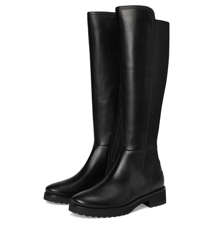 Cole Haan Women's Lyndon Waterproof Tall Boots, Black Leather Wp, 7-B US