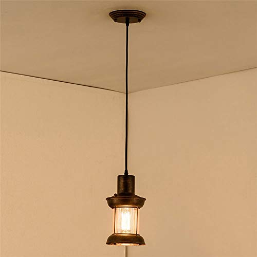 Lámpara colgante de vidrio SweAtz estilo industrial retro 3