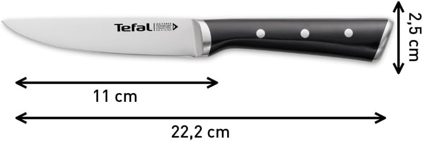 Miniatura 2 de Tefal Ice Force - Cuchillo Universal 11 cm, Acero Inoxidable | Tecnología Ice Force -120°C, Hoja Resistente a la Corrosión, Mango Remachado, Corte Preciso, Seguro y Duradero