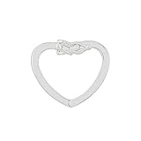 egemmall Sterling Silver Heart Shortener Pearl Enhancer Clasp with Secure Lock