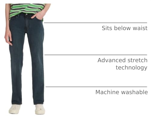 Image of Levi's Men's 511 Slim Fit Jeans (Also Available in Big & Tall), Indigo Seeped-Dark Indigo Worn in, 31W x 34L