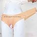 ZWSMS Silicone Fake Vagina Panties Realistic Sissy Boxer Briefs False Pussy Triangle Panty Transgender Camel Toe Control Thong,White,One Size
