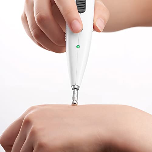 Electronic Acupuncture Pen Electric Meridian Energy Pen Finding Acupuncture Points With 2 Massage Heads Rechargeable Acupuncture Pen 3 Modes 9 Intensity #TOP6