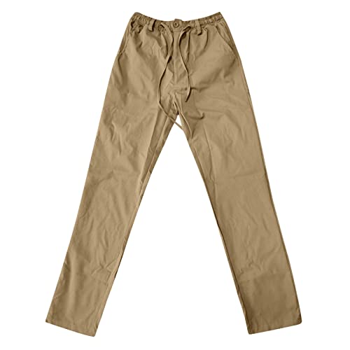 Pantalon décontracté élastique homme avec cordon de serrage interne