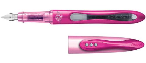 Maped Füllhalter Girly, pink, 3 Glaskristalle am