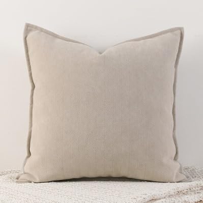 Housse de coussin 45x45 chenille violette pour décoration
