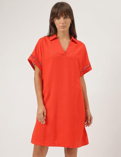 Image of Marks & Spencer Women's Linen Fit and Flare Midi Dress