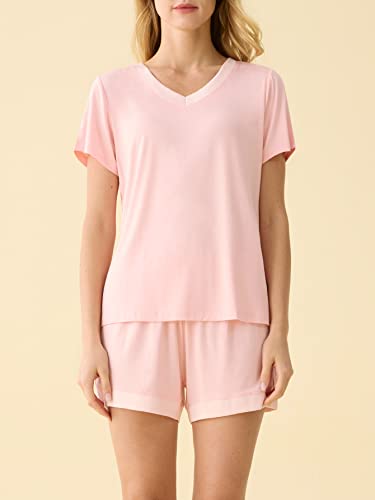 Image of Latuza Women's V-neck Sleepwear Short Sleeve Pajama Set