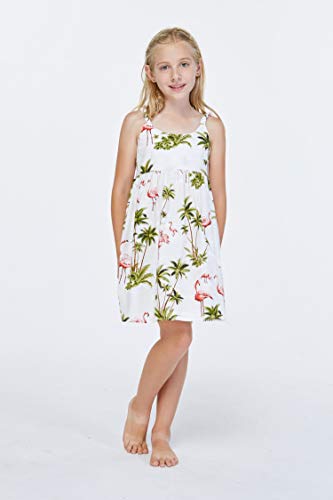Made in Hawaii Luau Elastic Strap Dress in Flamingo Cream4