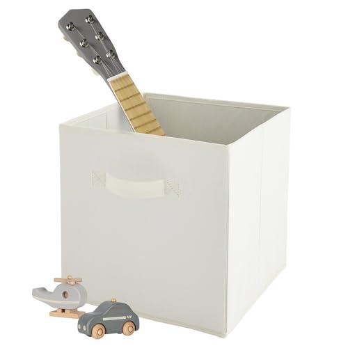 Panier de rangement blanc 27x27x27 pour meuble cube et étagère de chambre - 5
