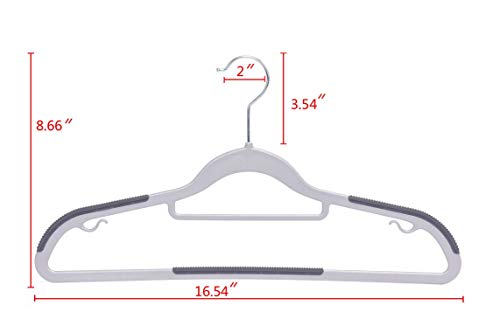 Quality Hangers PL203-50 Clothes Hangers 50 Pack - Non-Velvet Plastic Hangers For Clothes - Heavy Duty Coat Hanger Set - Space-Saving Closet Hangers thumb #3