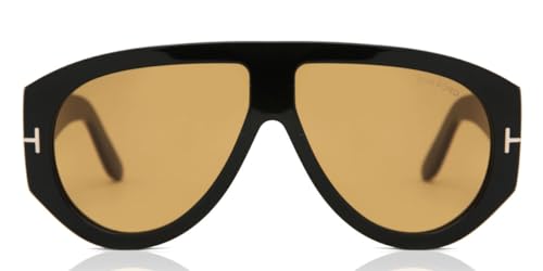 Tom Ford Bronson Gafas, Shiny Black, 60 Unisex Adulto