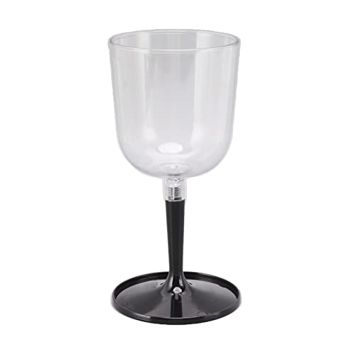 TOPINCN Portable Detachable Wine Glass, Keeps Drinks Cool Beautiful Travel Wine Glasses Clear for Outdoor (Black) - Image 3