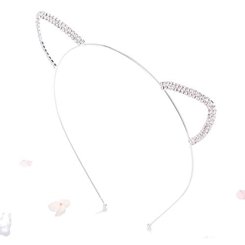Hetianmei Cat Ears Headband, Cat Headbands For Women ,Diamond Sparkle Crystal Jeweled Headband For Kids/Girls, Can Better Reflect Your Youth, Cuteness And Sophistication (2 Pcs) #TOP3