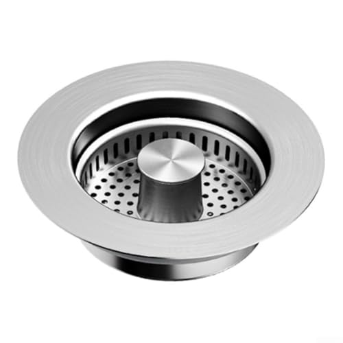 Vasiumic Kitchen Sink Strainer Stainless Steel Drain Protector with Copper Core and Cap, Fine Mesh Filter Basket for Smooth Water Flow, Anti Rust Leak Proof Design