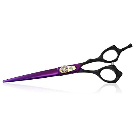Moontay Professional Razor Edge Series - 7.0" Purple Personality Design Pet Grooming Cutting Scissors - 6.75" Dog Chunker Shears for Pet Groomer (Cutting Scissor) Cover