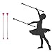 Oiloda Twirling Baton 21 Inches Marching Baton Spinning Dance Baton Metal Gymnastics Parade Stick for Child in Majorette 2 Pack Pink