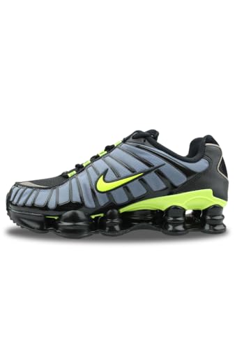 NIKE MENS SHOX TL THUNDER STORM SHOES CI7692-400 BLACK/BLUE2