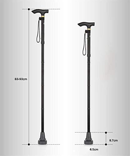 Składane kije trekkingowe, regulowane aluminiowe kule do chodzenia dla niepełnosprawnych osób starszych, podróże na świeżym powietrzu, 83-93 cm powerfully